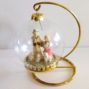 Shepherd Ornament with Stand - Vtg Christmas Around the World / Hang or stand
